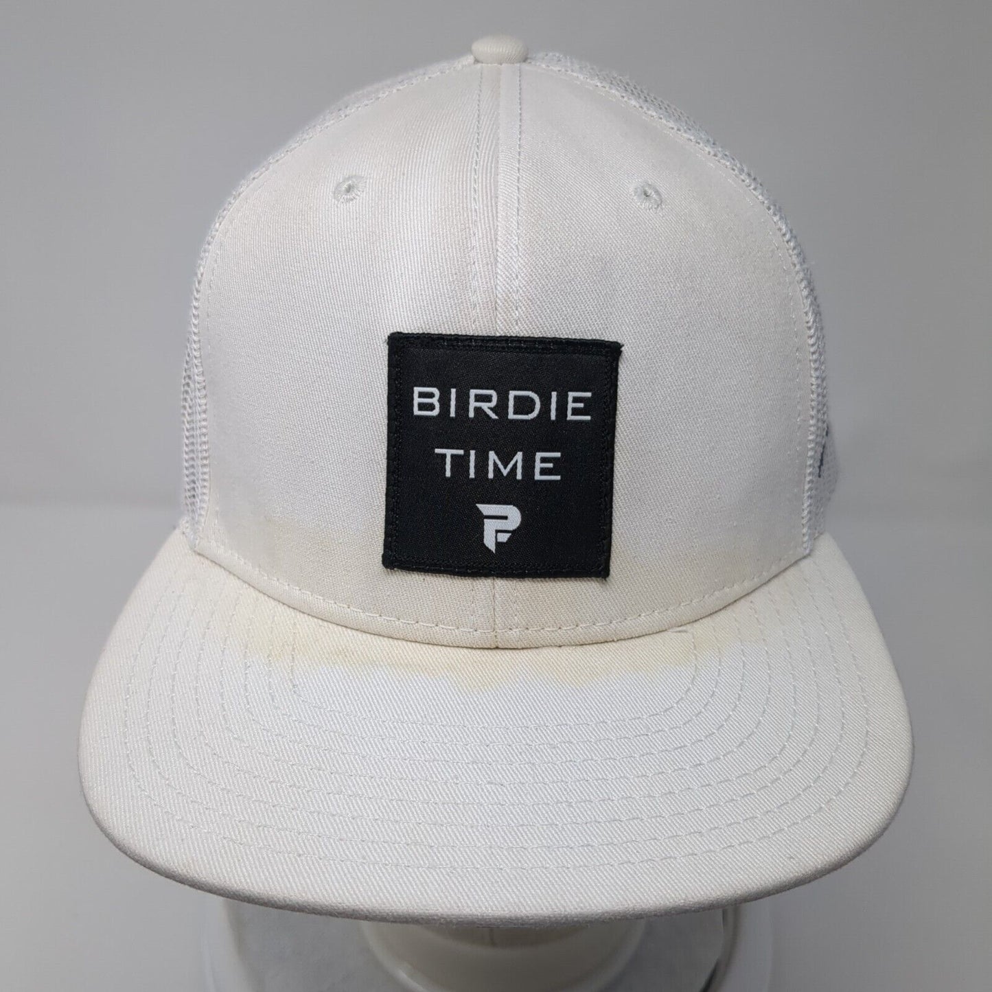 Birdie Time Parform Snapback Trucker Hat White OS Adjustable Mesh Back Otto