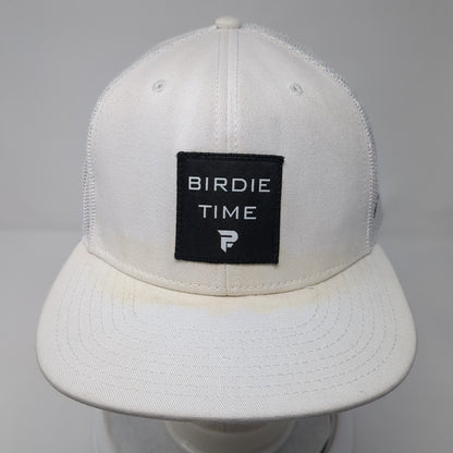 Birdie Time Parform Snapback Trucker Hat White OS Adjustable Mesh Back Otto