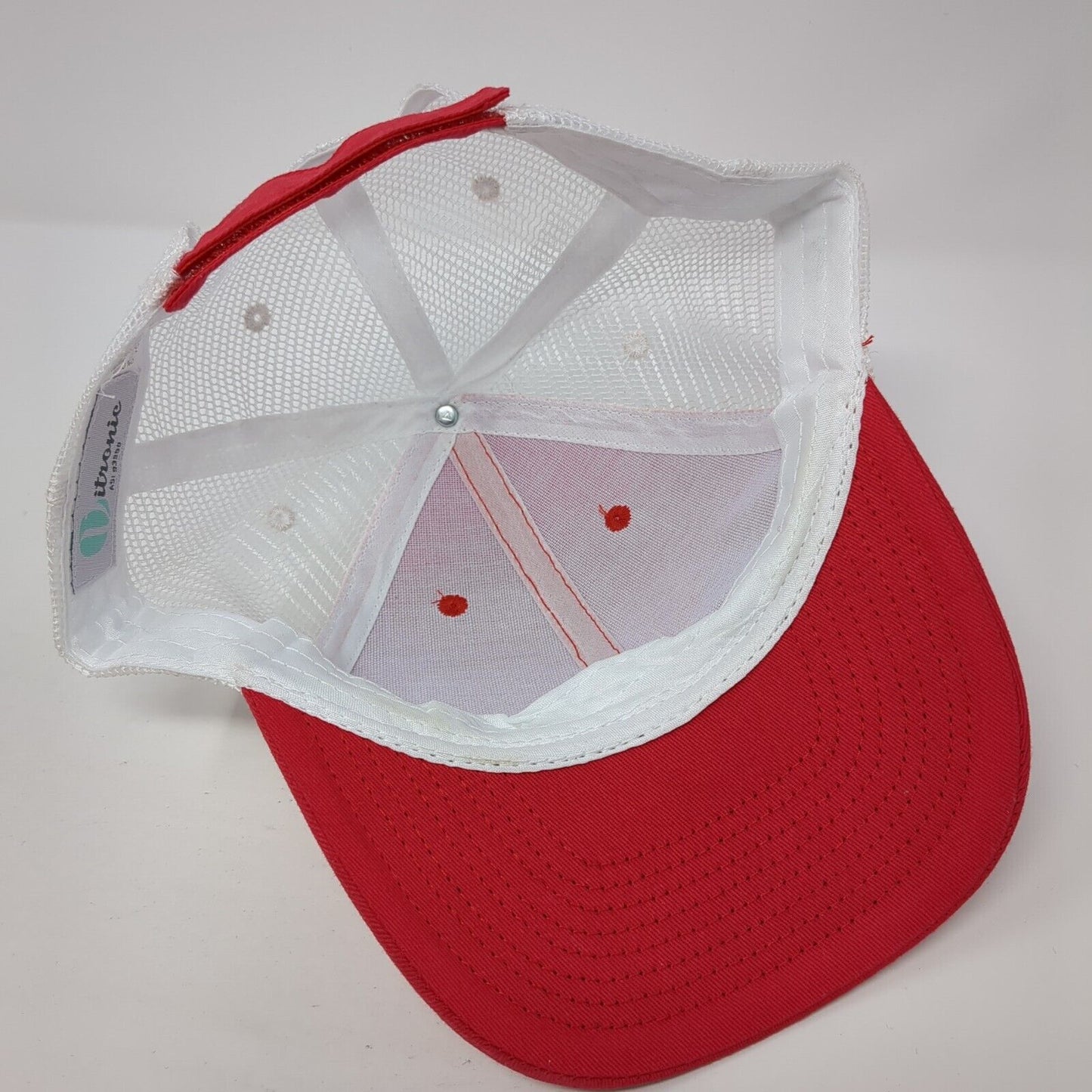 Legrand Feed Strapback Trucker Hat Red One Size Adjustable Mesh Back Vitronic