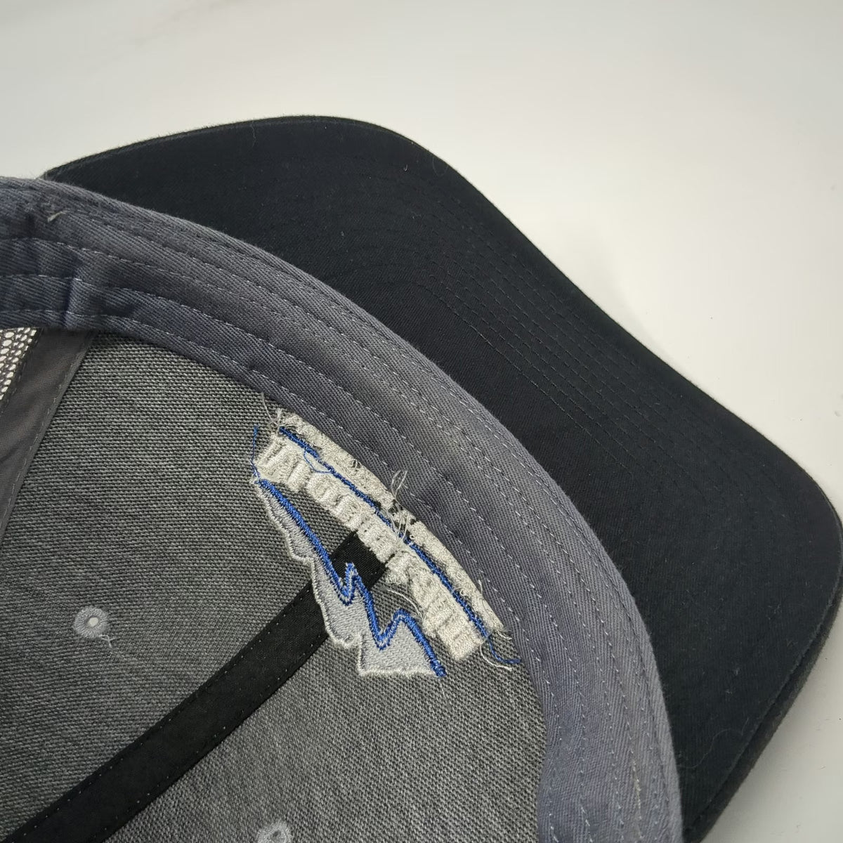 Richardson Trucker Hat Gray One Size Mountain Waterworks Mesh Snapback Logo