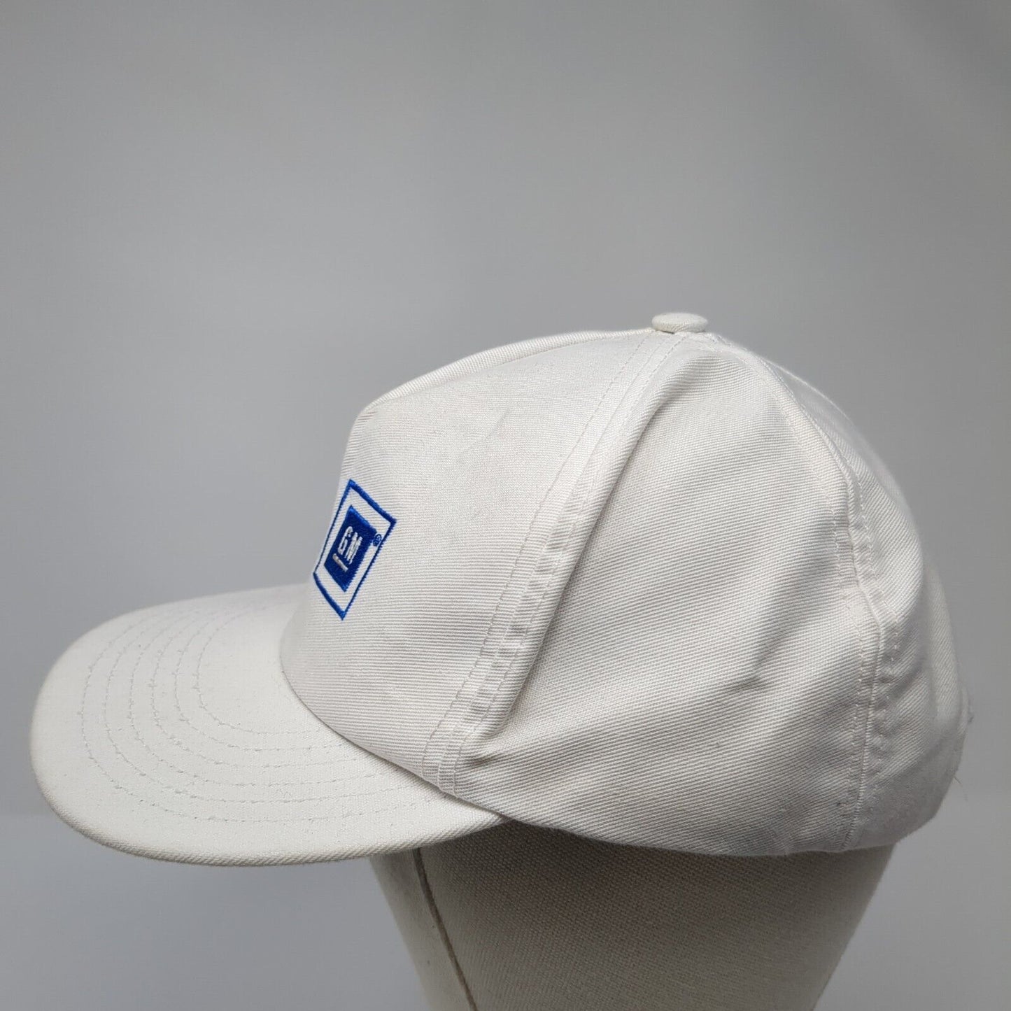 UAW GM Snapback Hat White One Size Adjustable Embroidered Solid Outdoor