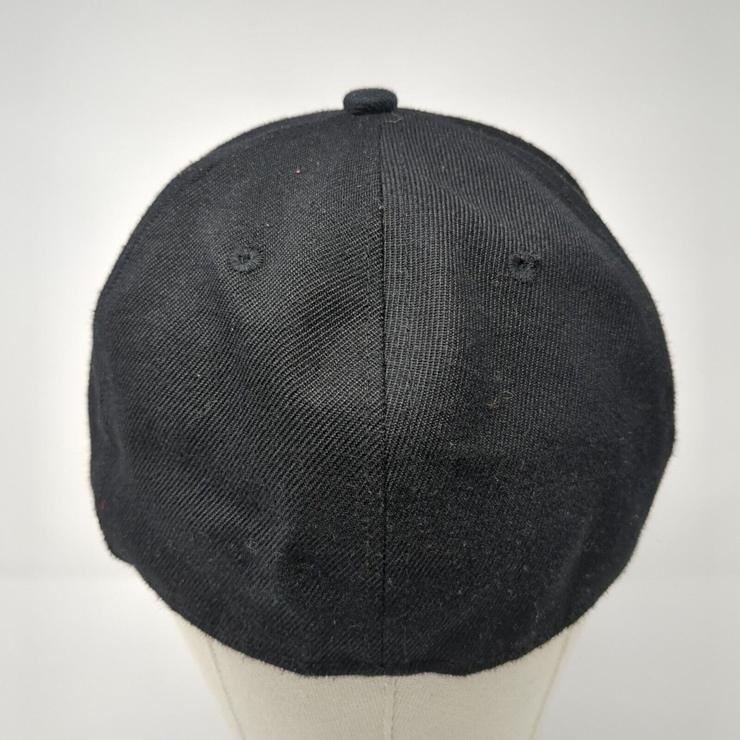 DC Fitted Hat Black 7 1/2 Embroidered Logo Solid Vent Holes L.O.G.R
