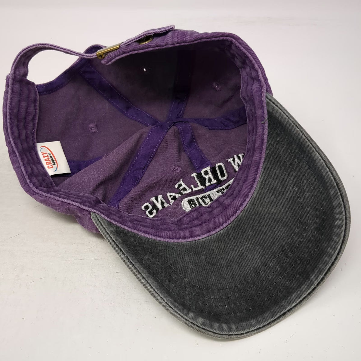 Crazy Apparel Baseball Cap Purple One Size New Orleans Louisiana Est 1718 Hat