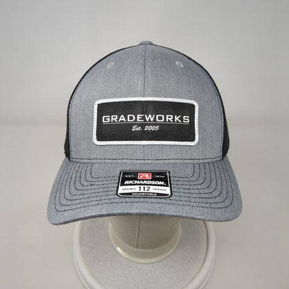 Gradeworks Est. 2005 Snapback 112 Trucker Hat Gray OS Mesh Back Richardson