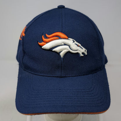 Denver Broncos NFL Reebok Blue Orange White One Size Embroidered Strapback Cap
