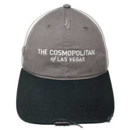 Cosmopolitan of Las Vegas Trucker Hat Gray Black White One Size Mesh Snapback
