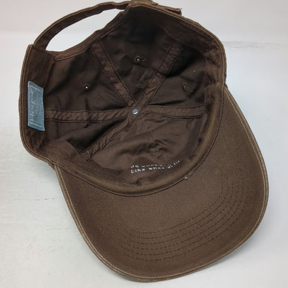 Life is good Baseball Cap Brown One Size Peace Symbol Cotton Slideback Hat