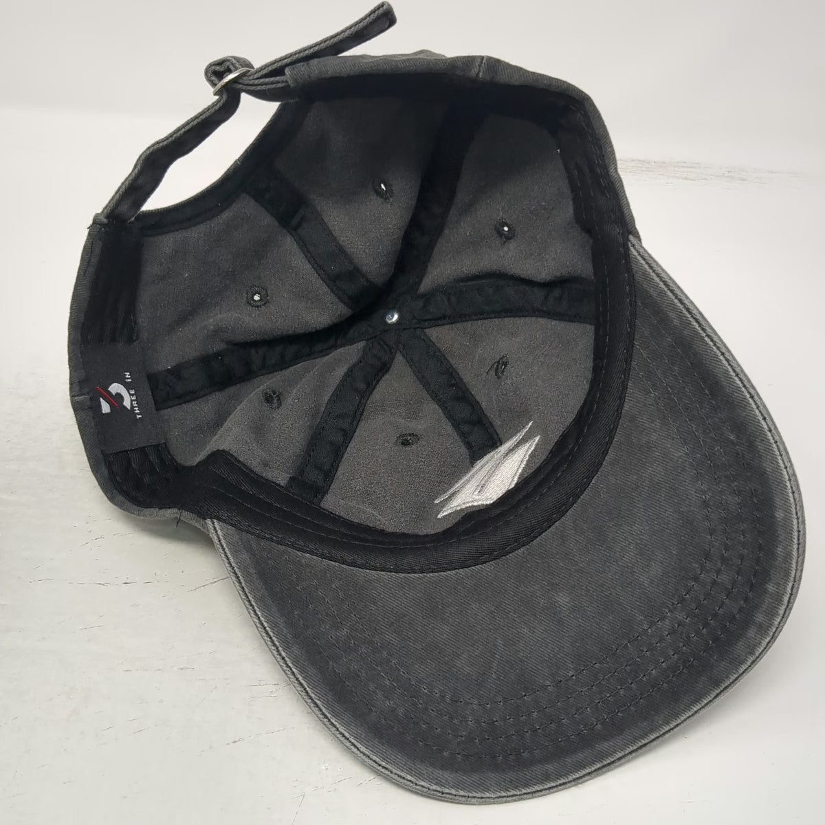 Three In Suzuki Baseball Cap Gray One Size Slideback Embroidered Logo Moto Hat