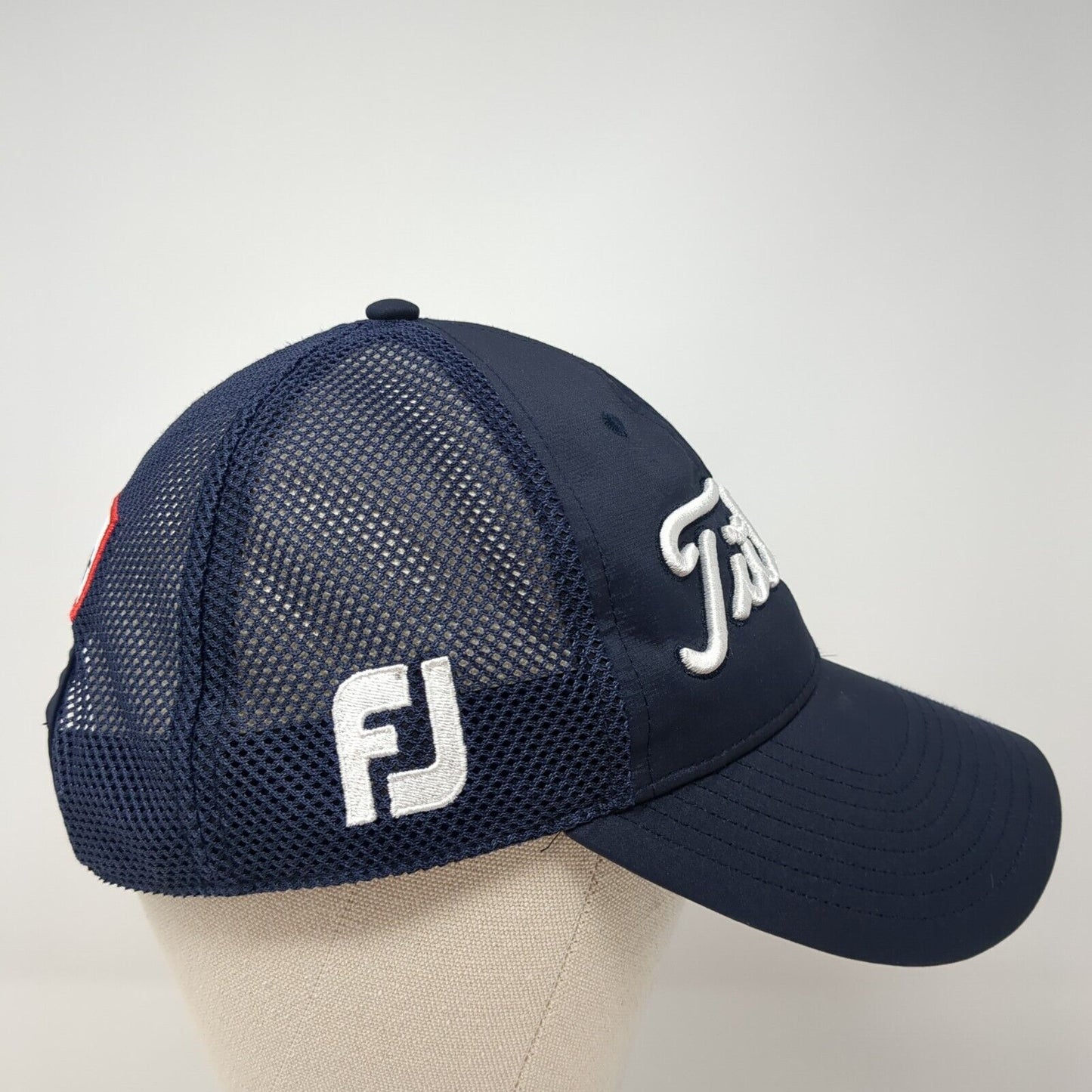 Titleist Snapback Trucker Hat Blue One Size Mesh Back Solid Adjustable