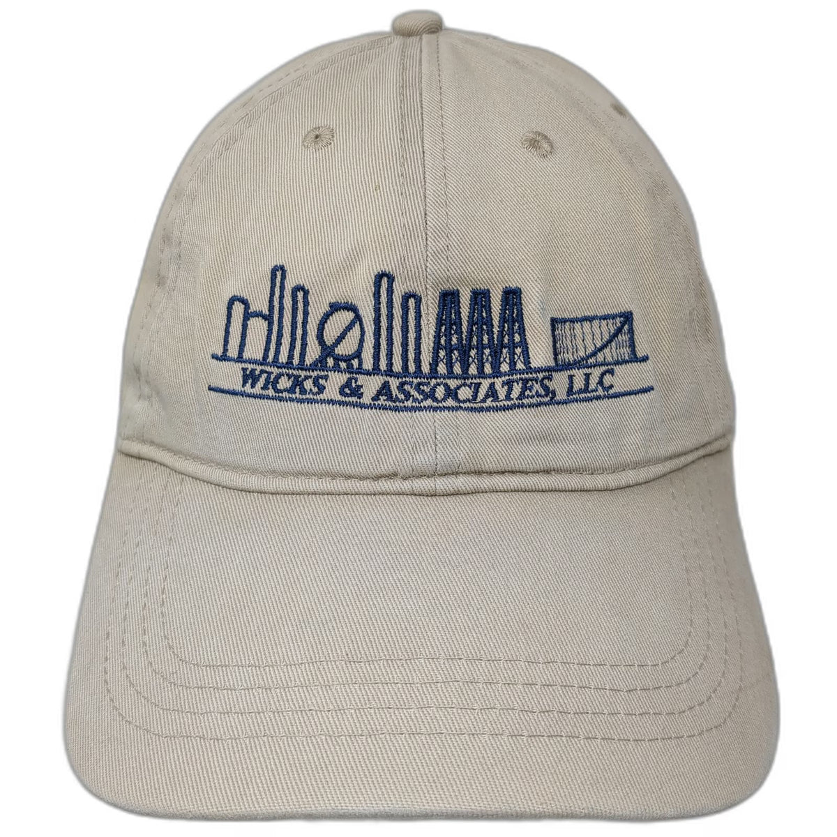 Cap America Wicks & Associates LLC Hat Beige OSFM Baseball Cap Slideback Logo