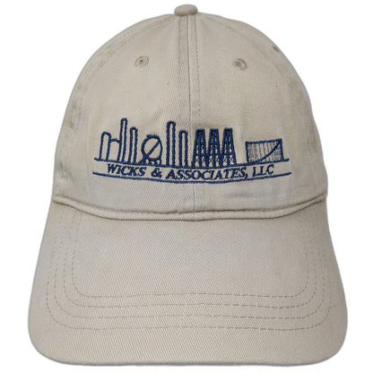 Cap America Wicks & Associates LLC Hat Beige OSFM Baseball Cap Slideback Logo