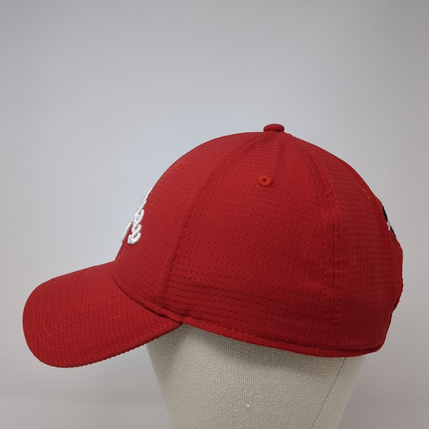 Callaway Strapback Hat Red One Size Adjustable Breathable Embroidered Odyssey