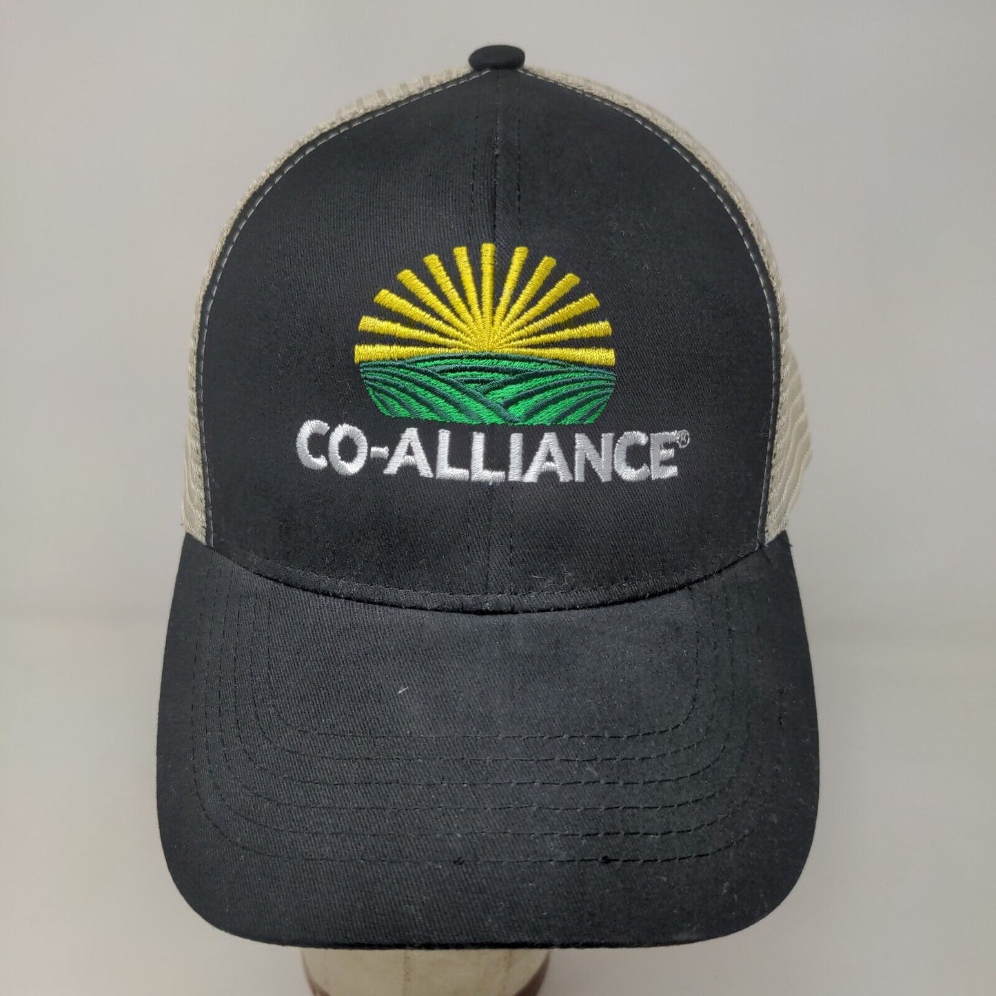 Hit Wear Men's Strapback Mesh Back Hat Black OSFM Embroidered Co Alliance Logo