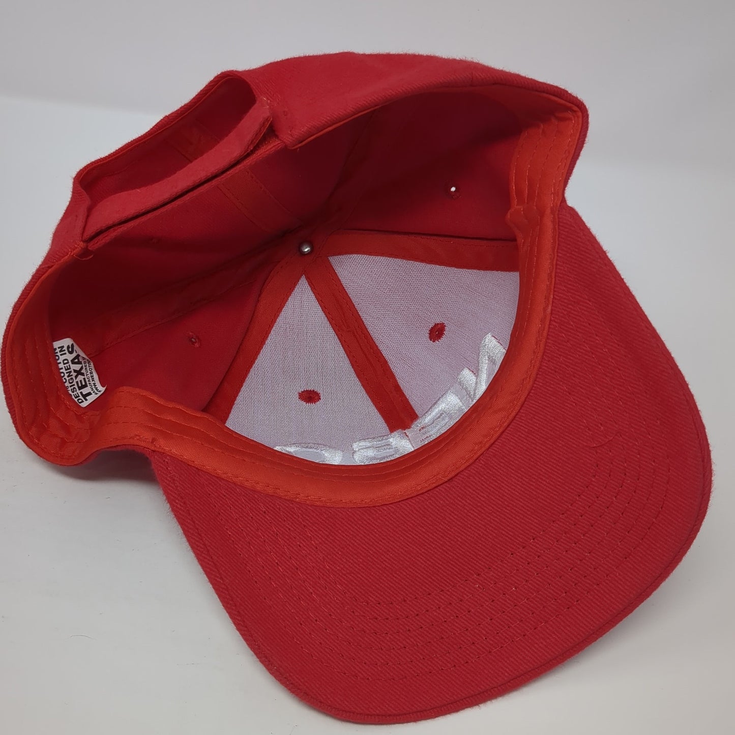 NEBO Flashlights Strapback Hat Red One Size Adjustable Embroidered