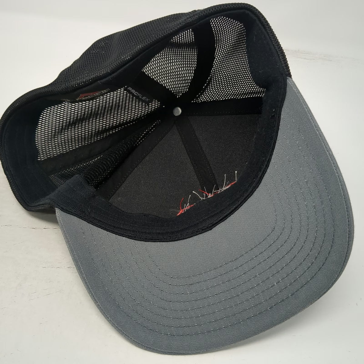 Pacific Headwear Baseball Cap Gray XL Aztec Welding LLC Fitted Mesh Hat Workwear