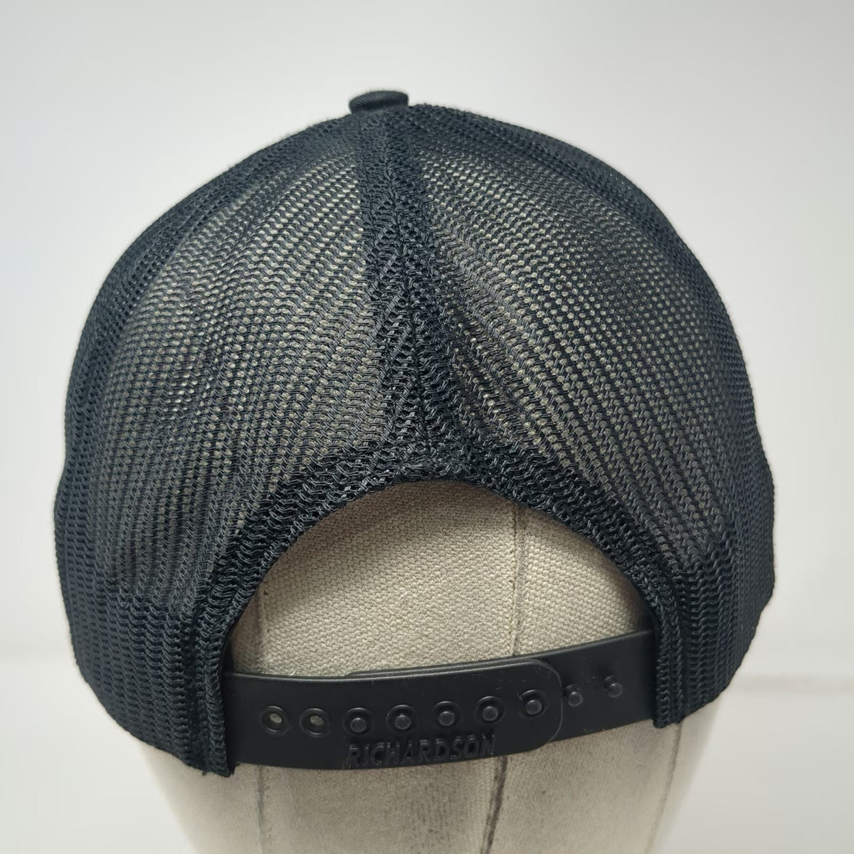 Richardson Trucker Hat Black OSFM Idaho Metro Elevator Logo Mesh Snapback Hat