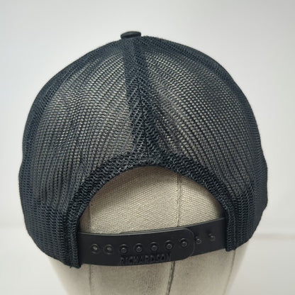 Richardson Trucker Hat Black OSFM Idaho Metro Elevator Logo Mesh Snapback Hat