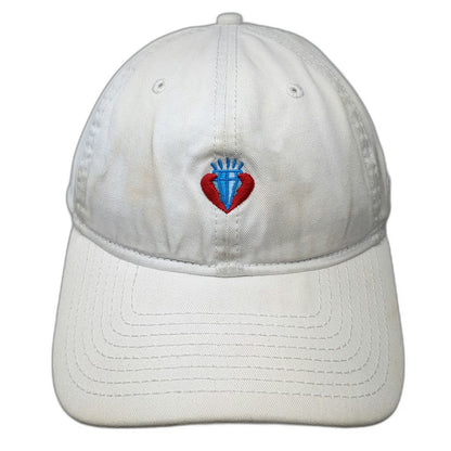 New Era Baseball Cap White One Size Slideback 9TWENTY Heart Diamond Logo Hat