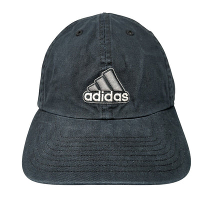 Adidas Slideback Hat Black One Size Adjustable Climalite 3 Stripes