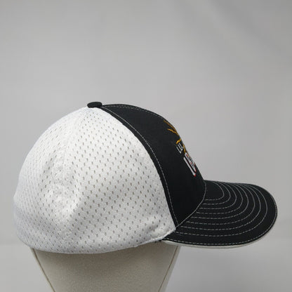 L.U. 449 IBEW Fitted Hat Black One Size Embroidered Colorblock 6 Panel