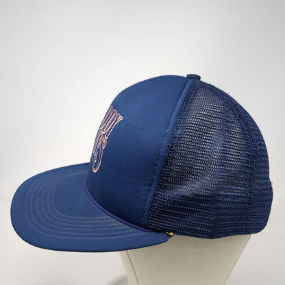 Trucker Hat Blue One Size Moody Blues USA 84 Tour Mesh Back Snapback Rope Music