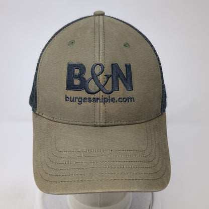 B&N Burges Sniple.com Trucker Hat Brown OS Adjustable Embroidered Mesh Back