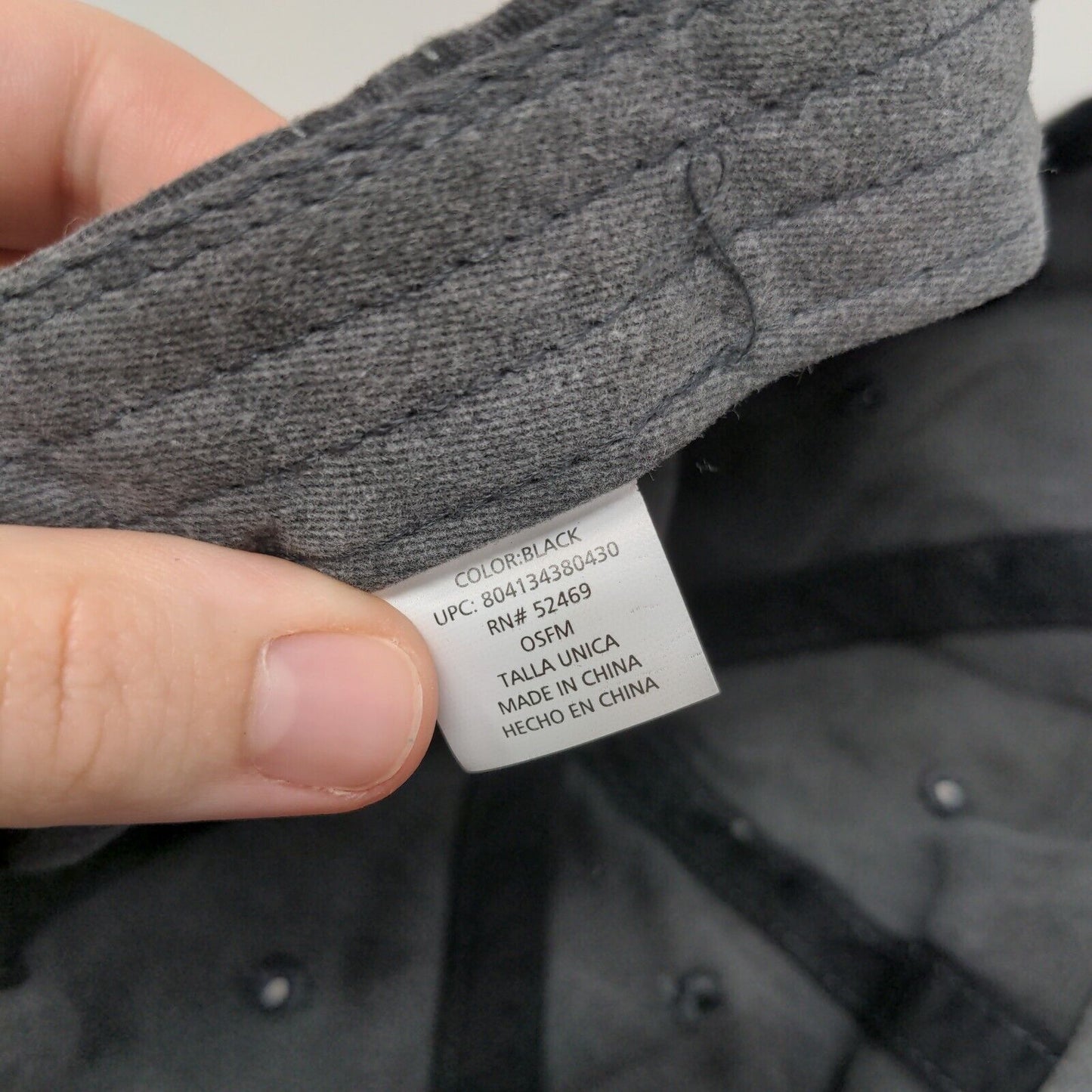 Unbranded Slideback Hat Black OSFM Adjustable Solid Vent Holes Blank