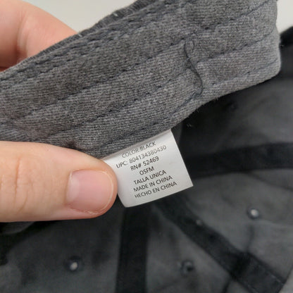 Unbranded Slideback Hat Black OSFM Adjustable Solid Vent Holes Blank