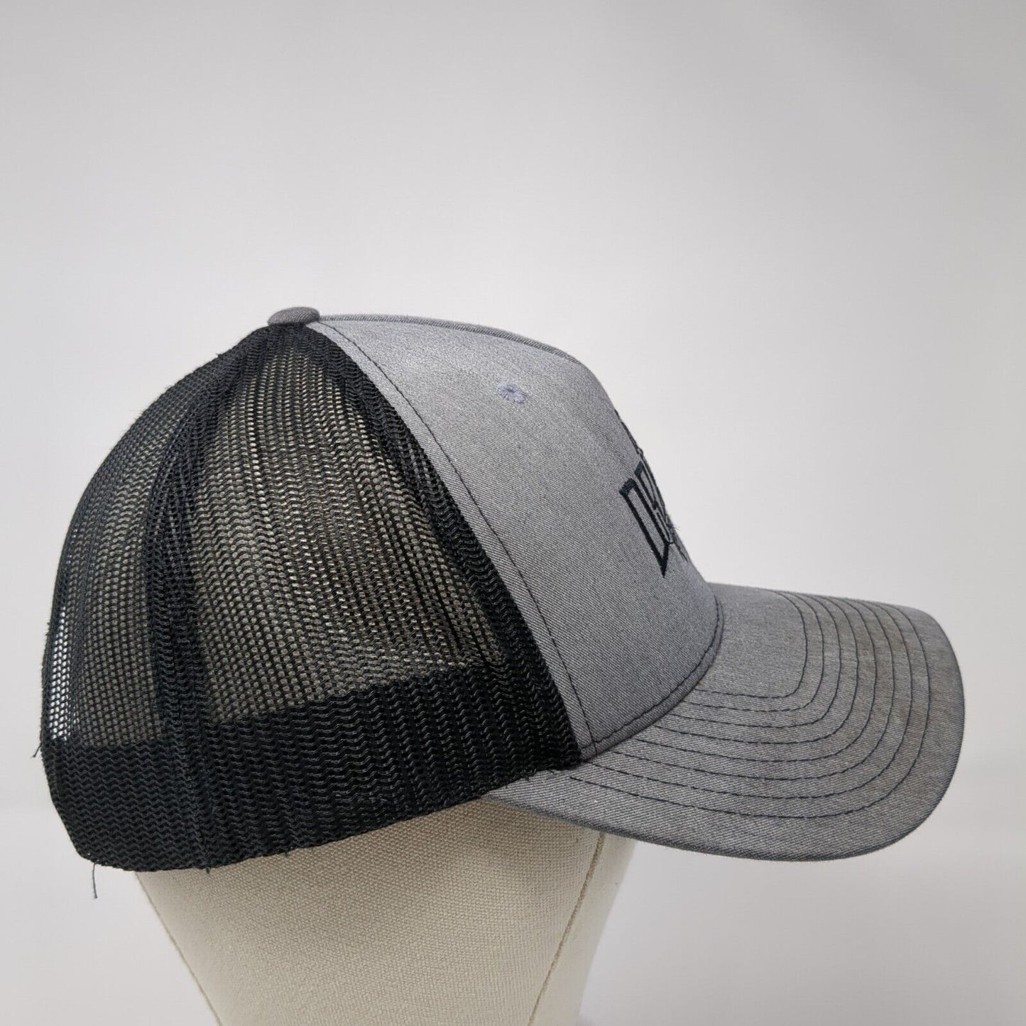 Drift West Snapback Mesh Back Trucker Hat Gray One Size Colorblock