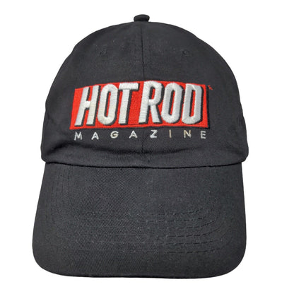 Hot Rod Magazine Men's Strapback Hat Black Adjustable Embroidered Logo Cotton