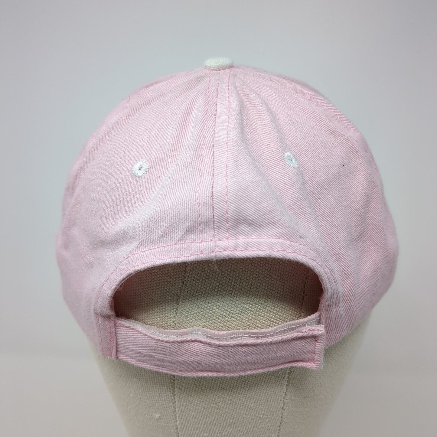 Alaska Strapback Hat Pink One Size Adjustable Embroidered Flower 6 Panel