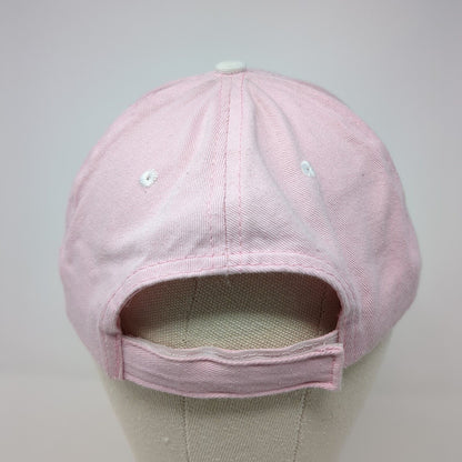 Alaska Strapback Hat Pink One Size Adjustable Embroidered Flower 6 Panel