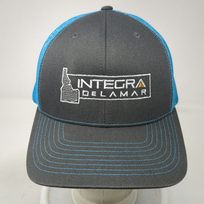 Richardson Trucker Hat Gray Blue One Size Snapback Integra DeLamar Idaho Mining