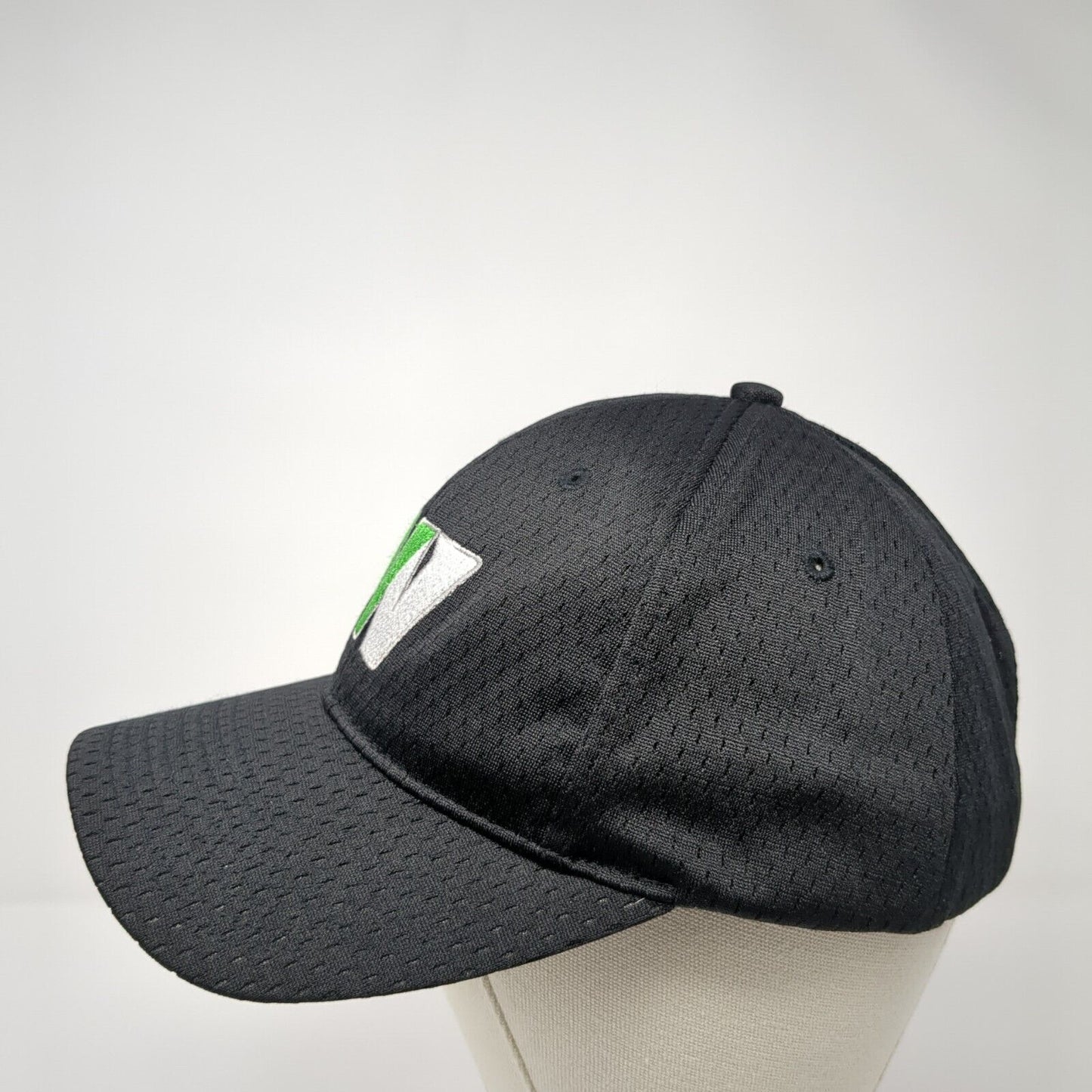 W Strapback Hat Black One Size Adjustable Embroidered 6 Panel Port Authority