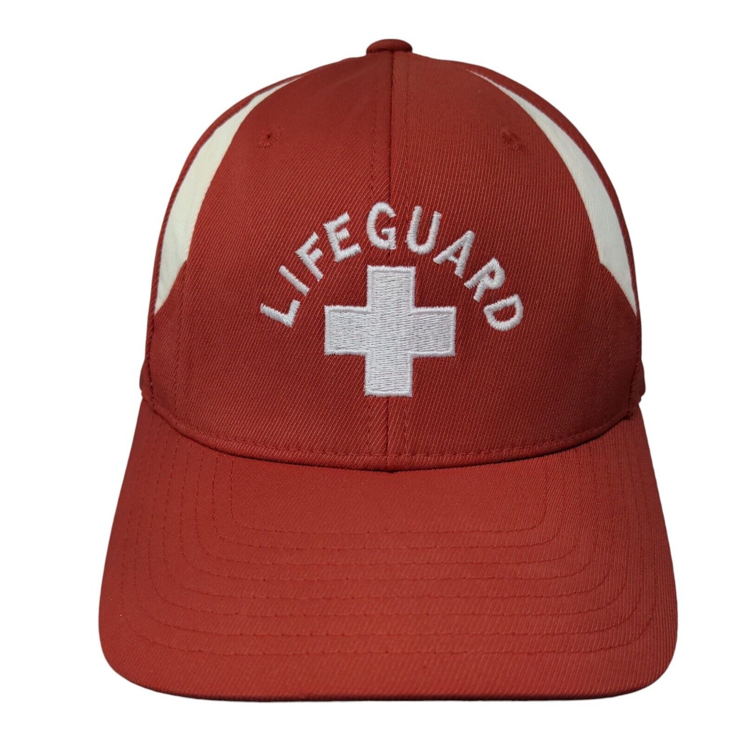 Lifeguard Fitted Hat Red Large/XL Embroidered Flexfit Yupoong