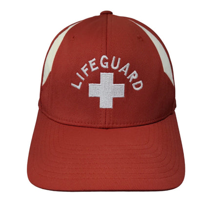 Lifeguard Fitted Hat Red Large/XL Embroidered Flexfit Yupoong