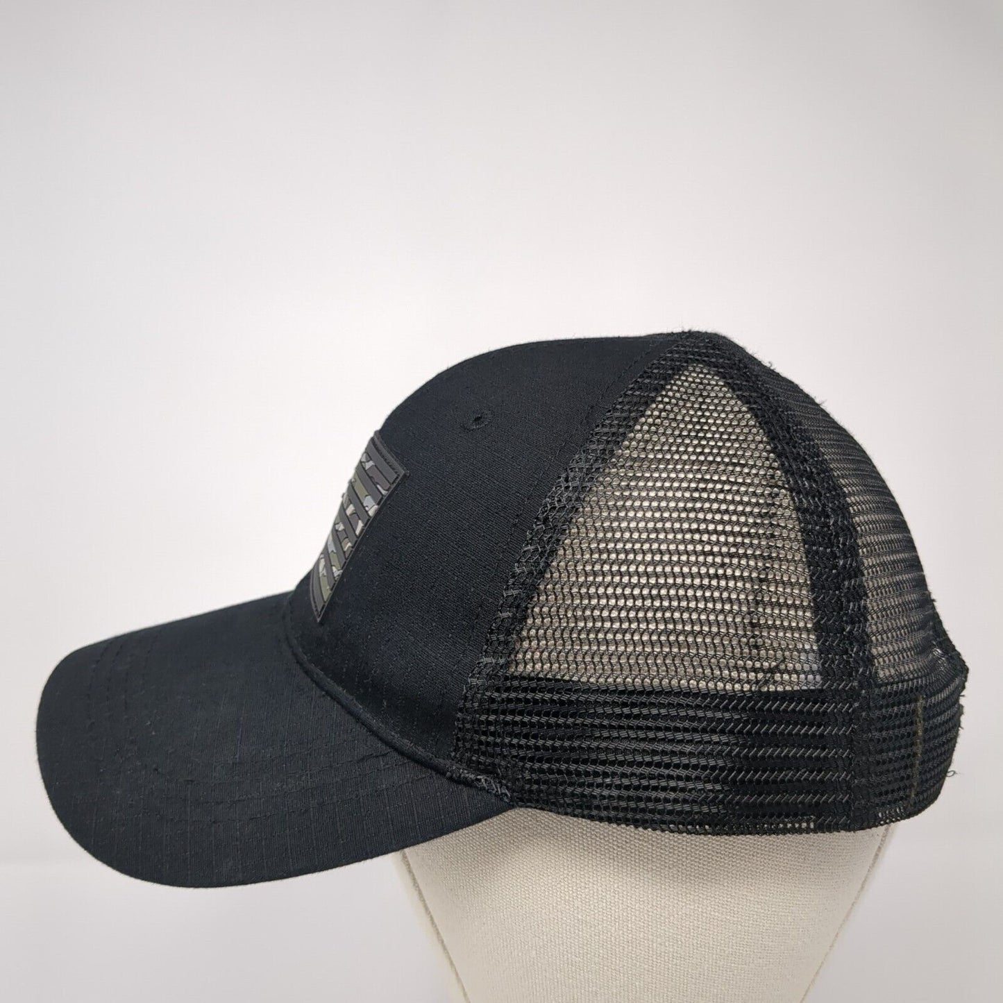 Camo American Flag Snapback Trucker Hat Black One Size Mesh Back