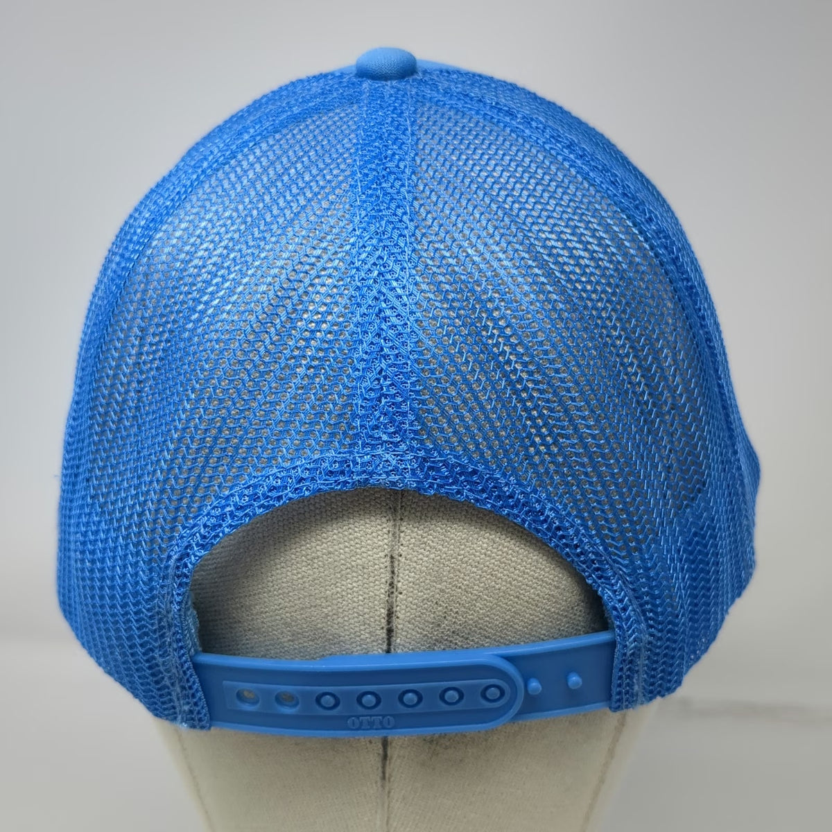 Otto Young Life Trucker Hat Blue One Size Mesh Snapback Patch Rope Detail