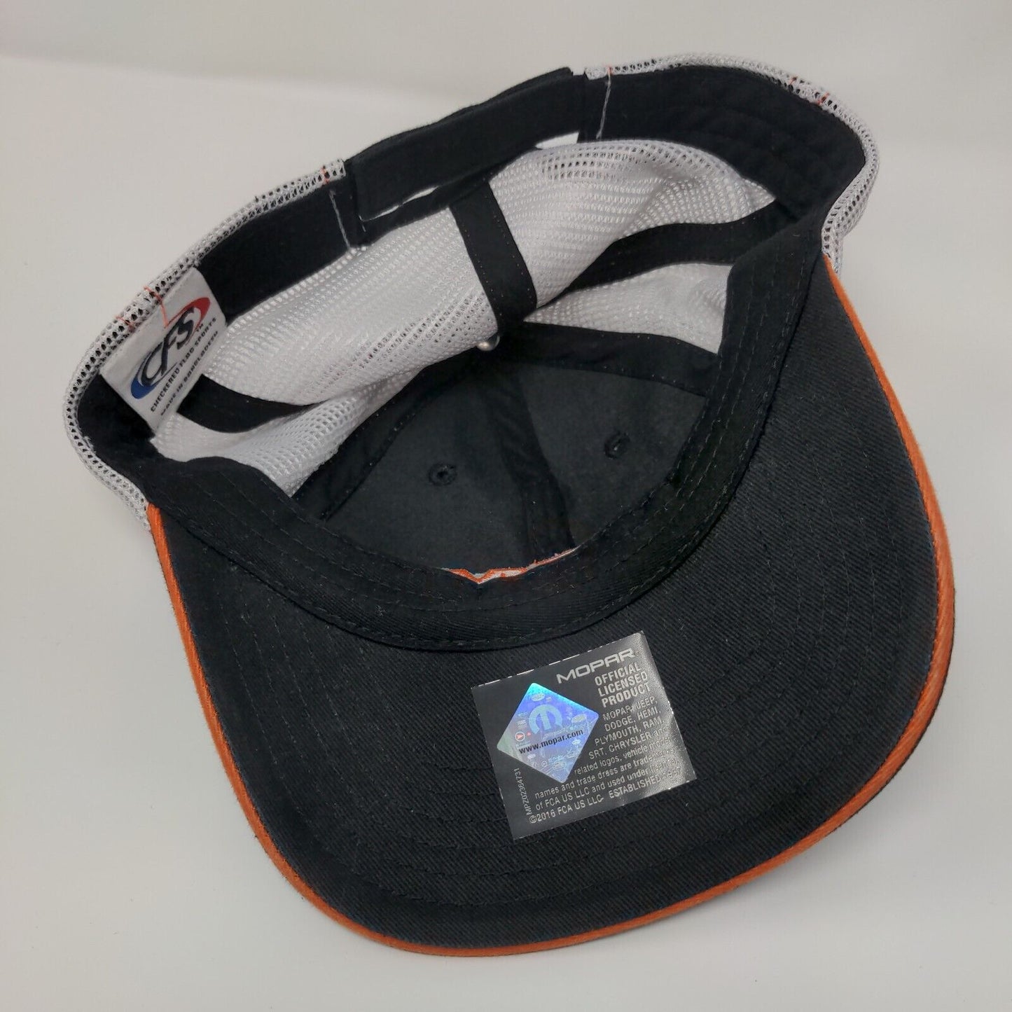 HEMI Strapback Mesh Back Trucker Hat Black One Size Embroidered Mopar