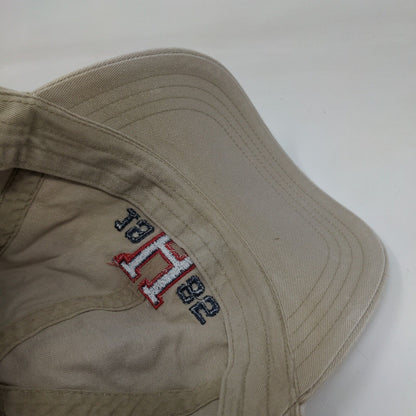 Tommy Hilfiger 1985 Slideback Hat Tan OSFA Embroidered Leather Strap