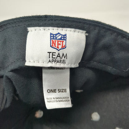 Las Vegas Raiders NFL Team Apparel Black Gray One Size Strapback Embroidered Cap