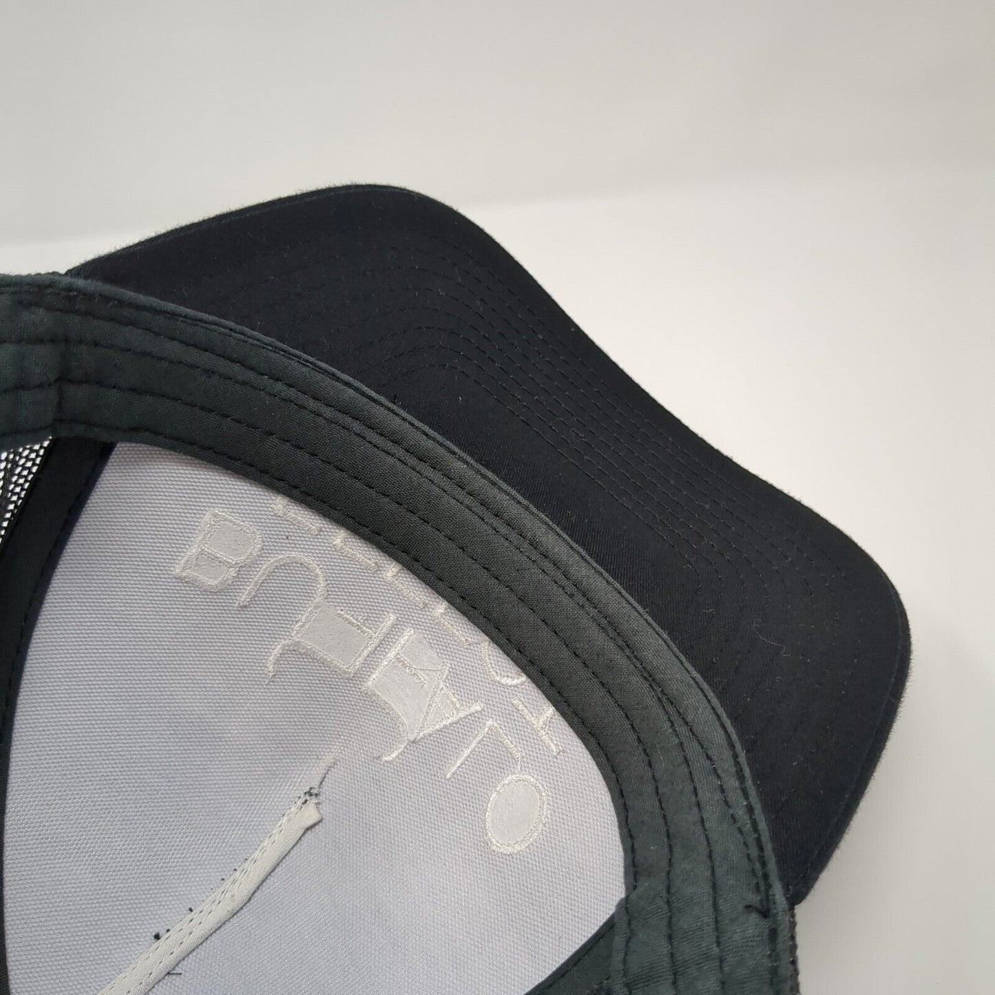 Buffalo Effect Snapback Mesh Back Trucker Hat Black One Size Solid