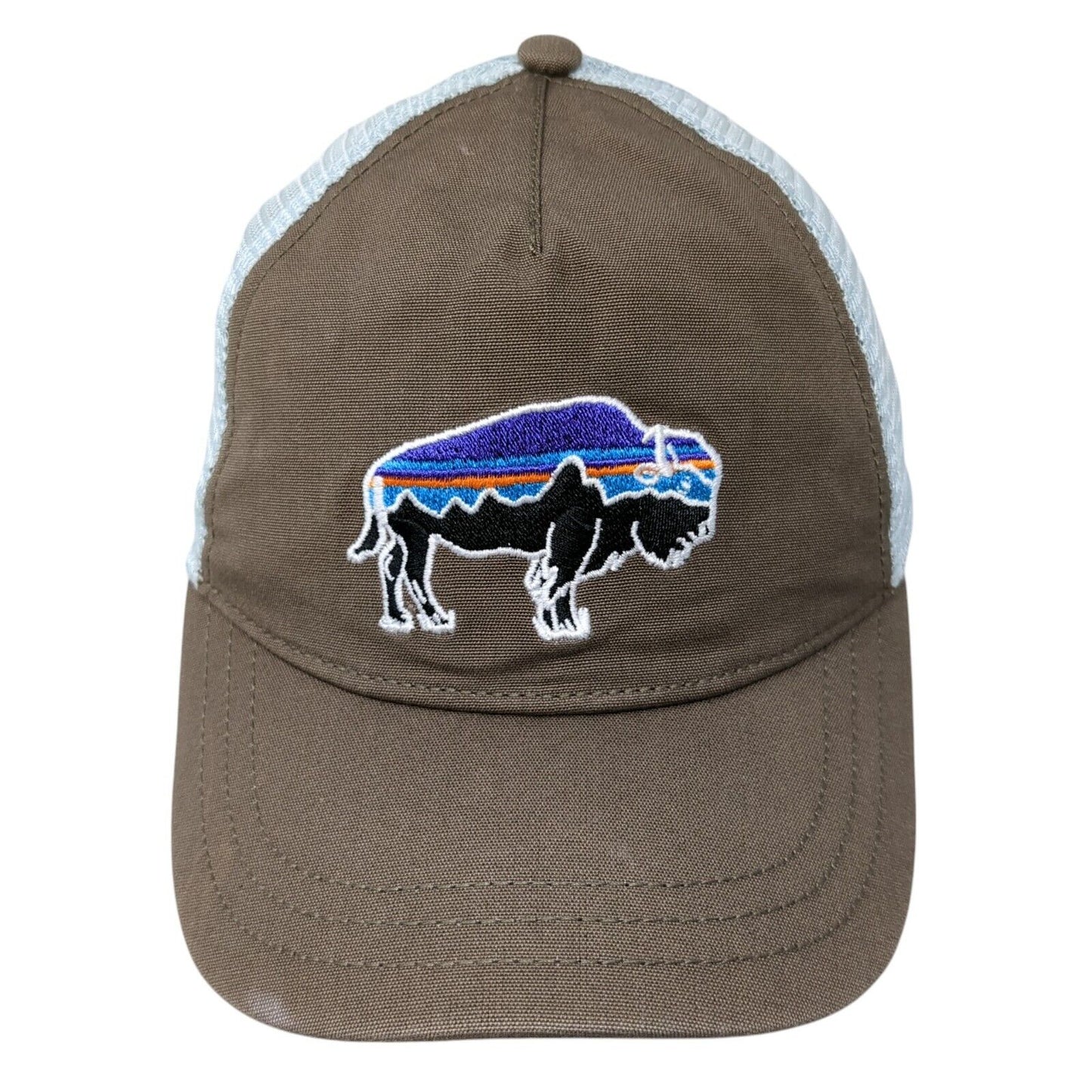 Patagonia Fitz Roy Bison Snapback Trucker Hat Multi One Size Mesh Back