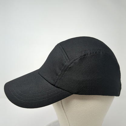 Headsweats Strapback 5 Panel Cap Black OS Adjustable Blank Coolmax Polyester