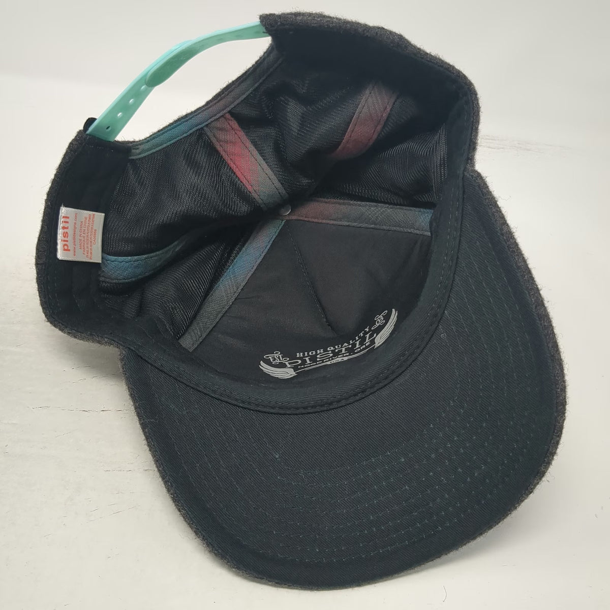 Pistil 5 Panel Gray One Size Bear Graphic Wool Blend Adjustable Snapback Hat