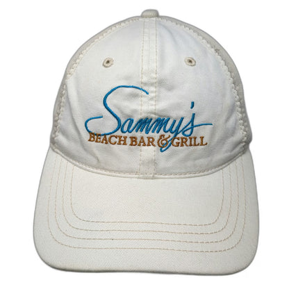 H3 Sportgear Baseball Cap White OSFM Sammy's Beach Bar & Grill Maui Hawaii Hat