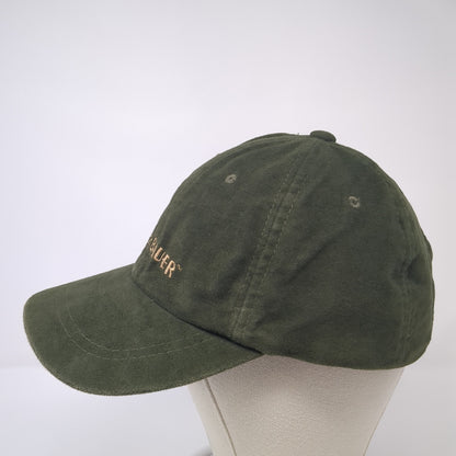 Eddie Bauer Slideback Hat Green One Size Adjustable Leather Strap