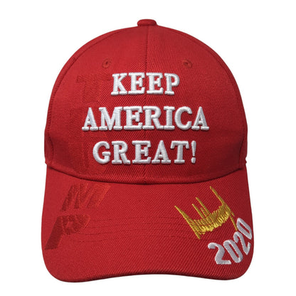 Keep America Great 2020 Strapback Hat Red One Size Adjustable Outdoor