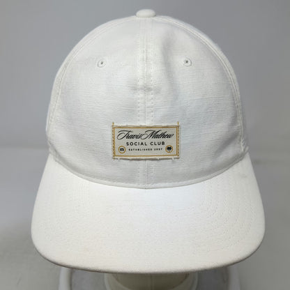 TravisMathew Social Club Hat White Snapback One Size Palm Tree Patch Logo Golf