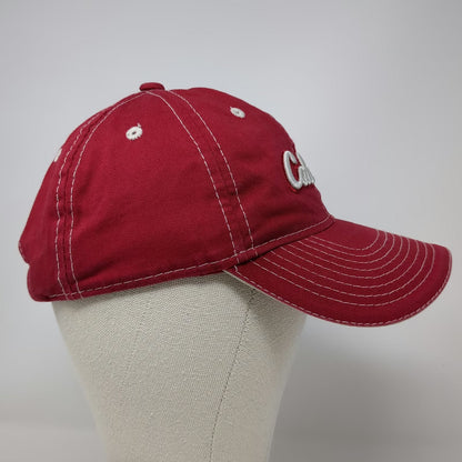 Cabela's Baseball Cap Red One Size World's Foremost Outfitter Slideback Hat